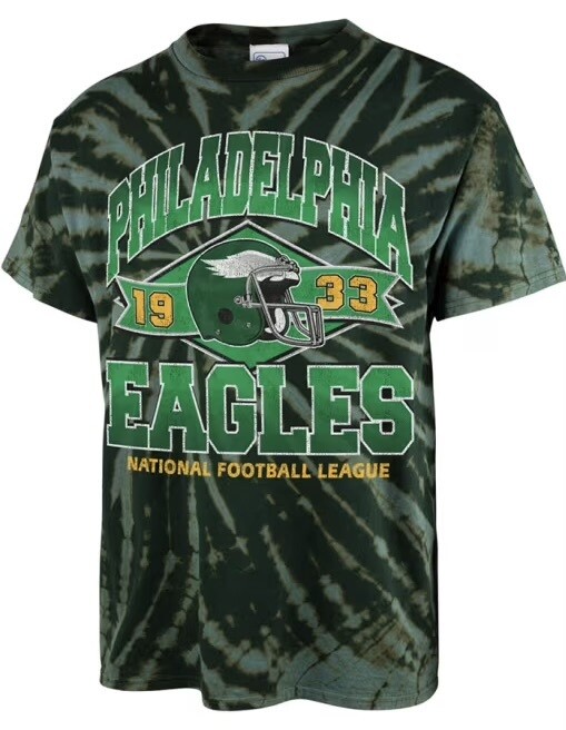 Philadelphia Eagles Men’s 47 Brand Tie Dye Vintage Tubular T-Shirt