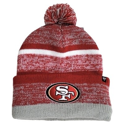 San Francisco 49ers Men's 47 Brand Cuffed Pom Knit Hat
