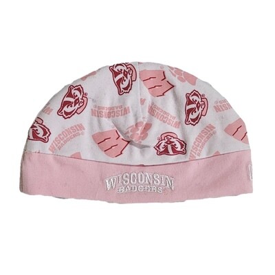 Wisconsin Badgers New Era Pink Infant Knit Cap