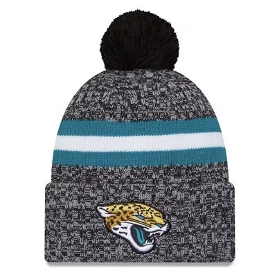 Jacksonville Jaguars Men’s Black New Era Cold Weather Knit Pom Hat Jacksonville Jaguars Men’s Black New Era Cold Weather Knit Pom Hat