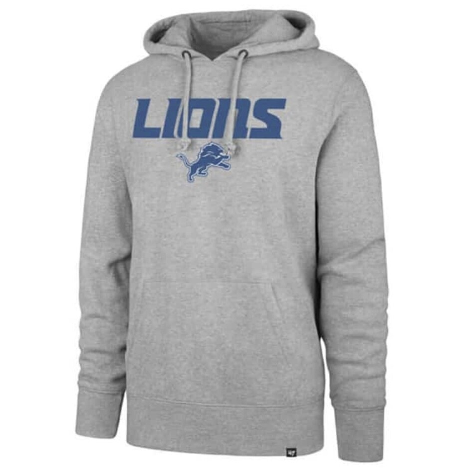 Detroit Lions Men’s 47 Slate Grey Headline Pullover Hoodie