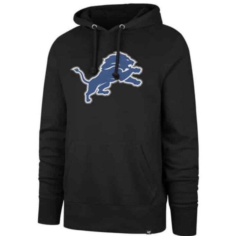 Detroit Lions Men’s 47 Black Headline Pullover Hoodie