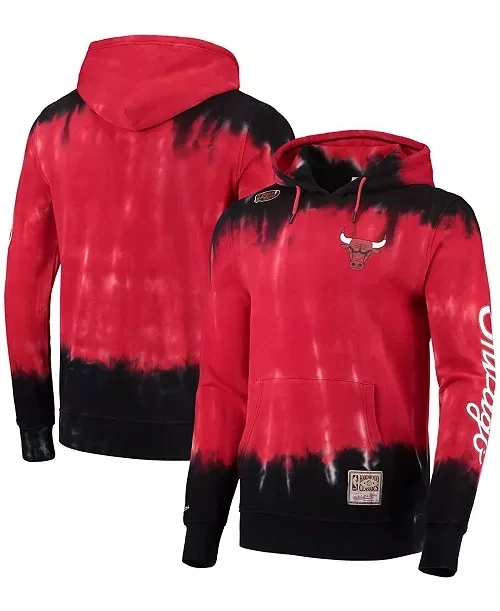 Chicago Bulls Men’s Mitchell & Ness 1996 Finals Hardwood Classics Tie-Dye Pullover Hoodie