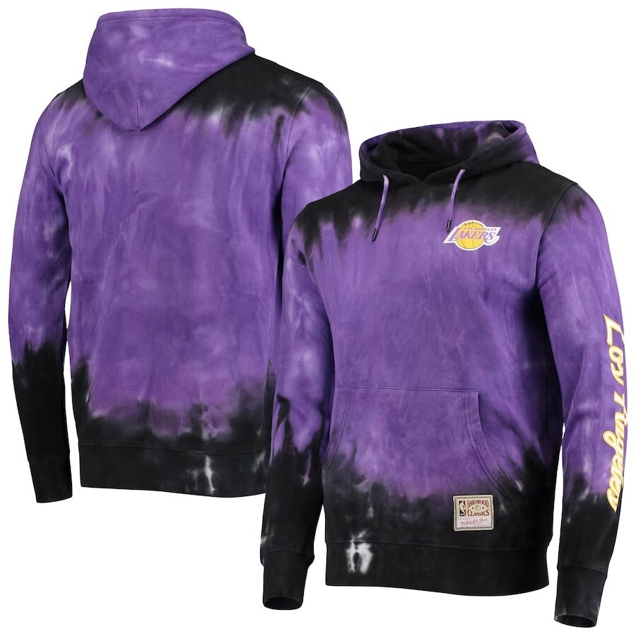 Los Angeles Lakers Men’s Mitchell & Ness Hardwood Classics Tie-Dye Pullover Hoodie