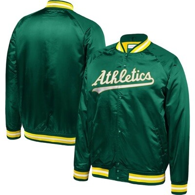 Oakland Athletics Men’s Mitchell & Ness Lightweight Satin Jacket