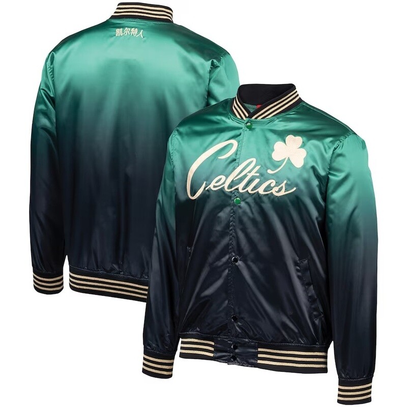 Boston Celtics Men's Mitchell & Ness Chinese New Year Satin Full-Snap Jacket