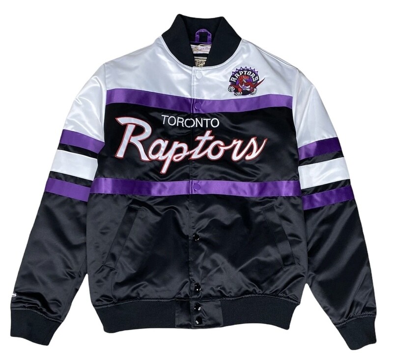 Toronto Raptors Men’s Mitchell & Ness Retro Special Script Heavyweight Satin Jacket