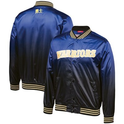 Golden State Warriors Men's Mitchell & Ness Chinese New Year Satin Full-Snap Jacket