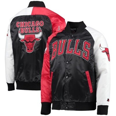 Chicago Bulls Men's Tri-Color Satin Starter Jacket
