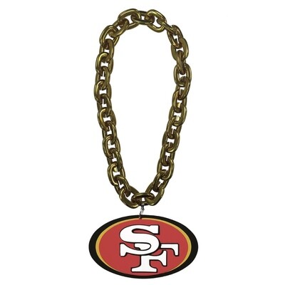 San Francisco 49ers Touchdown Fan Chain 10 Inch 3D Foam Necklace