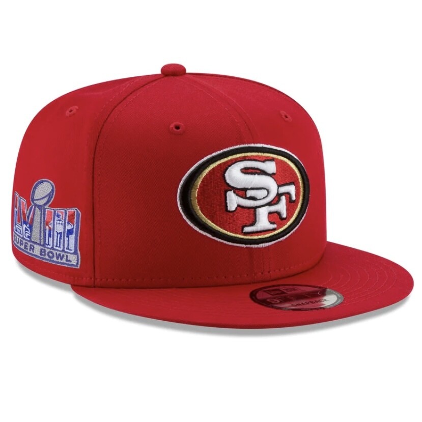 San Francisco 49ers Men’s New Era Super Bowl LVIII Participation Side Patch 9FIFTY Snapback Hat