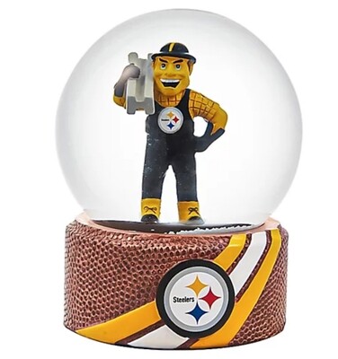 Pittsburgh Steelers 100mm Mascot Glass Water Snow Globe