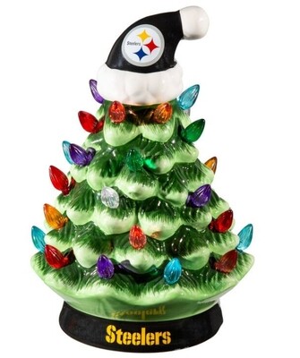 Pittsburgh Steelers 8" Light Up Ceramic LED Christmas Tree