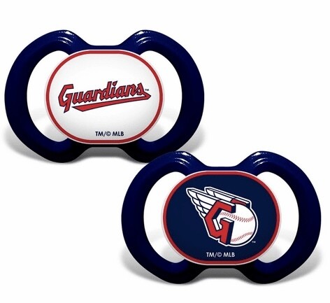 Cleveland Guardians 2 Pack Baby Pacifier Set