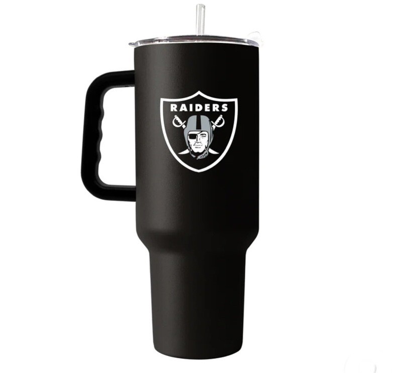 Las Vegas Raiders 40oz Travel Tumbler With Handle