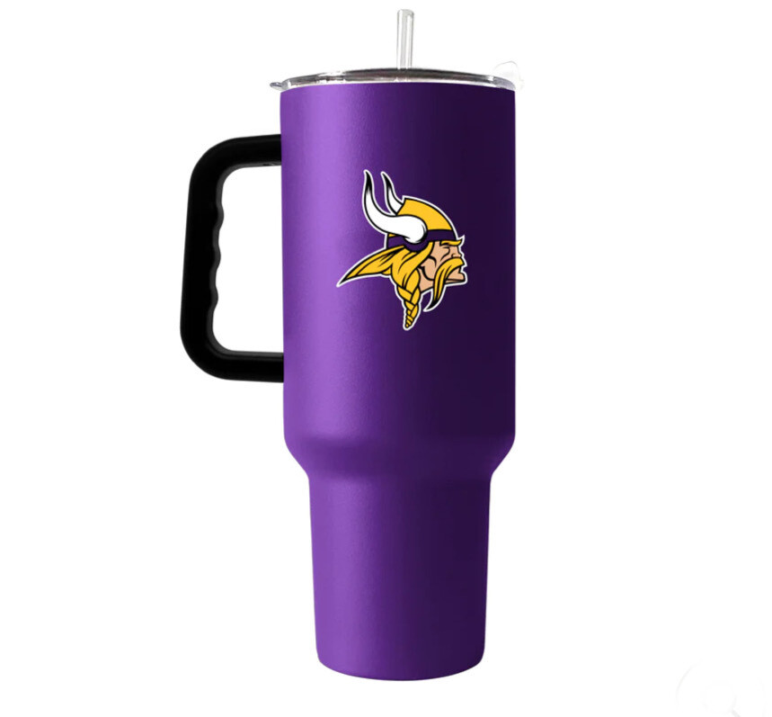 Minnesota Vikings 40oz Travel Tumbler With Handle