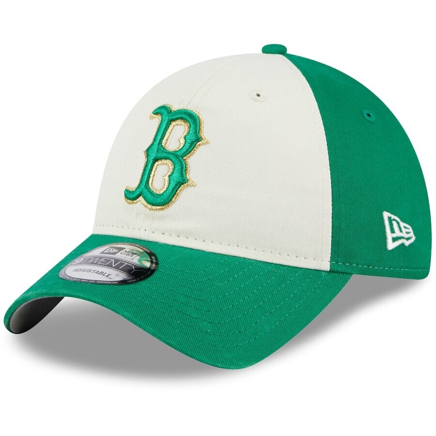 Boston Red Sox Men’s New Era 9Twenty White/Green 2024 St. Patrick's Day Adjustable Hat