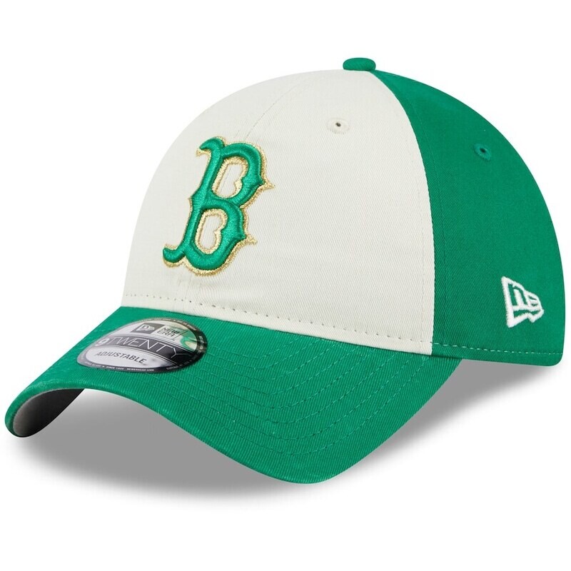 Boston Red Sox Men’s New Era 9Twenty White/Green St. Patrick's Day Adjustable Hat