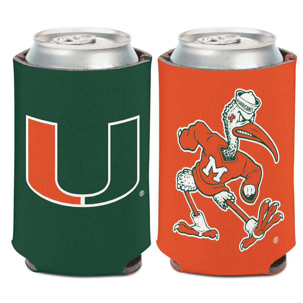 Miami Hurricanes 12 Ounce Can Cooler Koozie