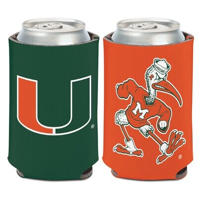 Miami Hurricanes 12 Ounce Can Cooler Koozie