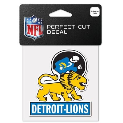 Detroit Lions Retro 4" x 4" Perfect Cut Color Decal
