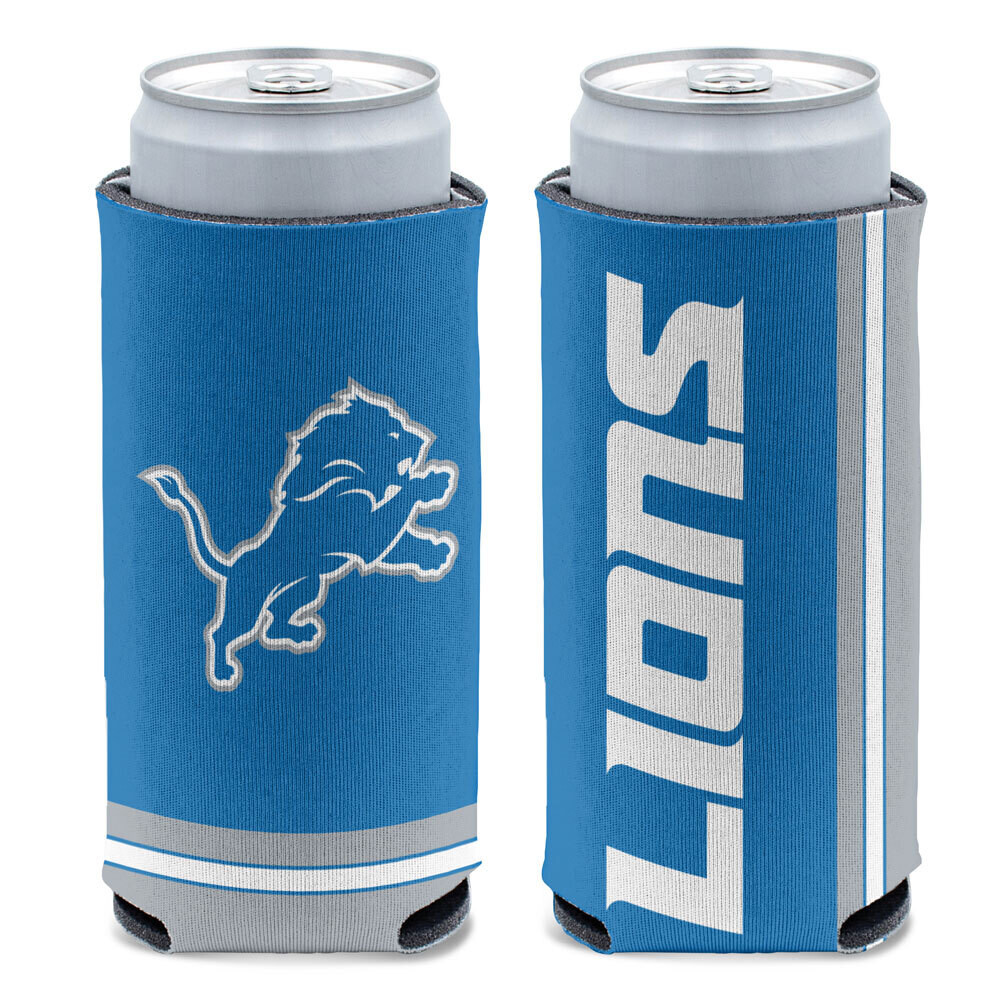 Detroit Lions 12 Ounce Slim Can Cooler Koozie