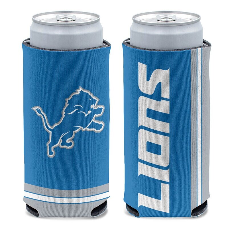 Detroit Lions 12 Ounce Slim Can Cooler Koozie