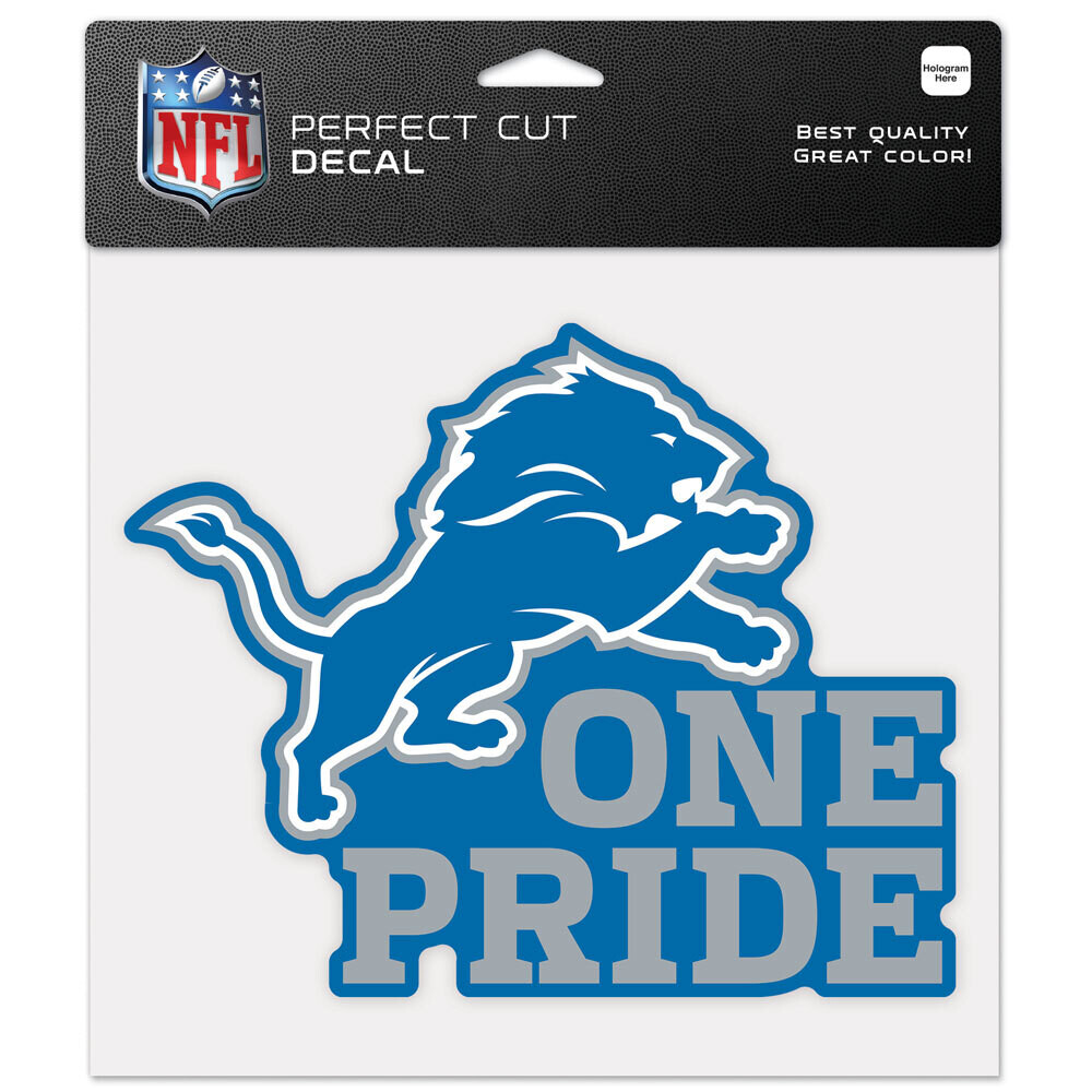 Detroit Lions One Pride 8" x 8" Perfect Cut Color Decal