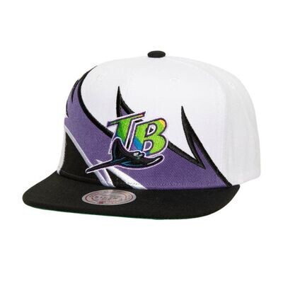 Tampa Bay Rays Men’s White Waverunner Mitchell & Ness Snapback Hat
