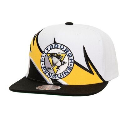 Pittsburgh Penguins Men’s White Waverunner Mitchell & Ness Snapback Hat