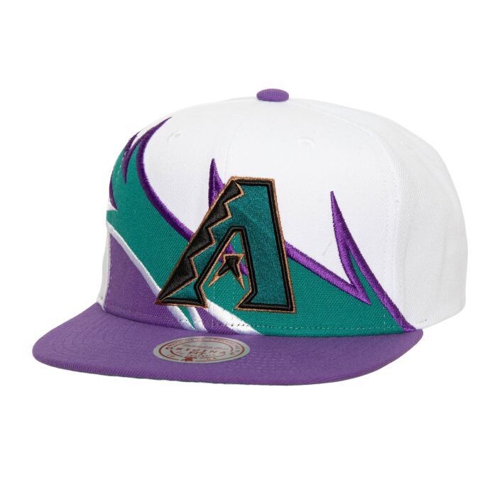 Arizona Diamondbacks Men’s White Waverunner Mitchell & Ness Snapback Hat