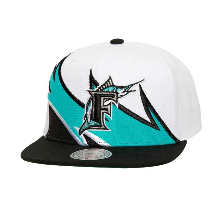 Florida Marlins Men’s White Waverunner Mitchell & Ness Snapback Hat