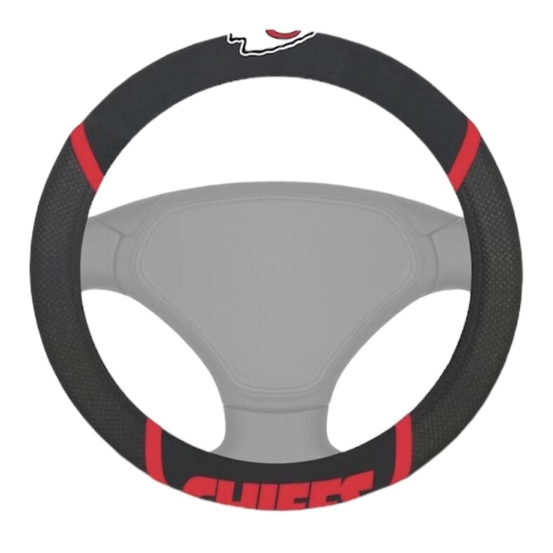 Kansas City Chiefs Embroidered Car Steering Wheel Cover