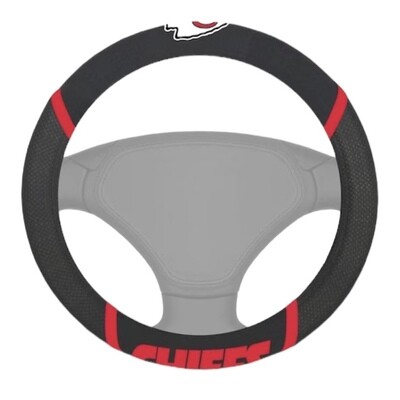 Kansas City Chiefs Embroidered Car Steering Wheel Cover