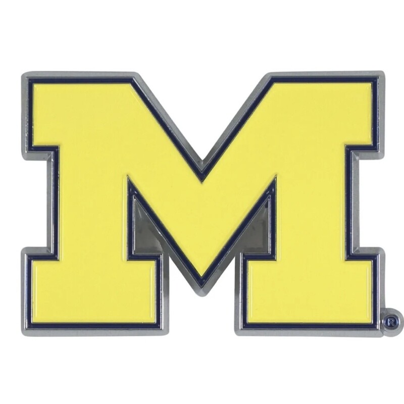 Michigan Wolverines 3-D Metal Auto Emblem