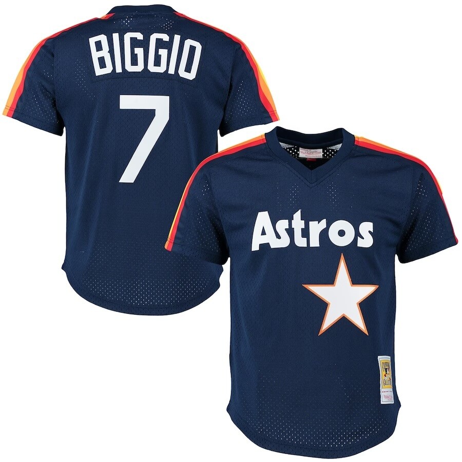 Houston Astros Craig Biggio 1991 Men's Blue Mitchell & Ness Mesh Jersey