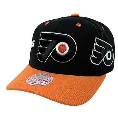 Philadelphia Flyers Men's Black Overbite Pro Mitchell & Ness Snapback Hat