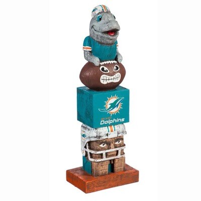 Miami Dolphins Tiki Totem Team Statue Miami Dolphins Tiki Totem Team Statue