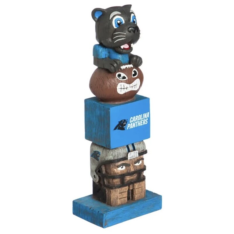 Carolina Panthers Tiki Totem Team Statue Carolina Panthers Tiki Totem Team Statue