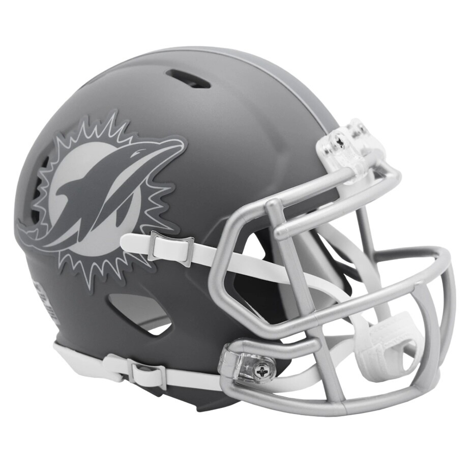 Miami Dolphins Riddell Slate Grey Speed Mini Helmet