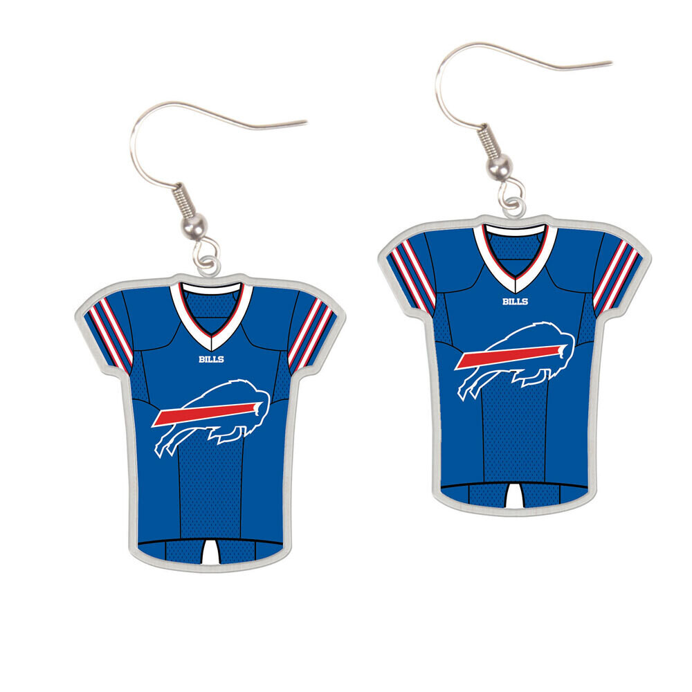 Buffalo Bills Jersey Style Dangle Earrings