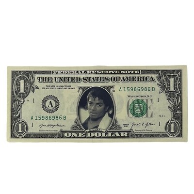 Michael Jackson Famous Face Dollar Bill