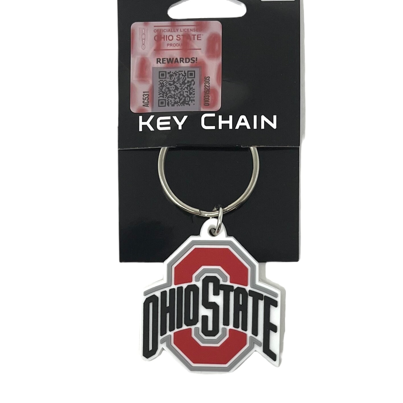 Ohio State Buckeyes Flex Rubber Keychain