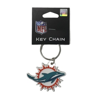 Miami Dolphins Flex Rubber Keychain