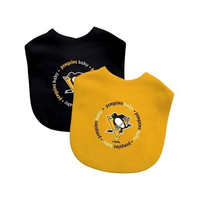 Pittsburgh Penguins 2-Pack Baby Bibs Set Pittsburgh Penguins 2-Pack Baby Bibs Set