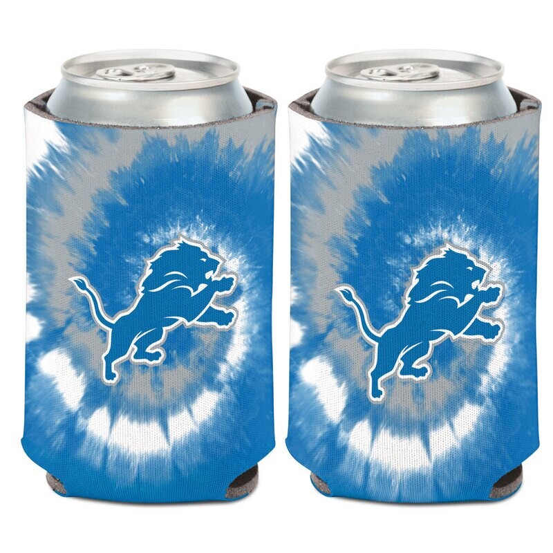 Detroit Lions Tie Dye 12 Ounce Can Cooler Koozie