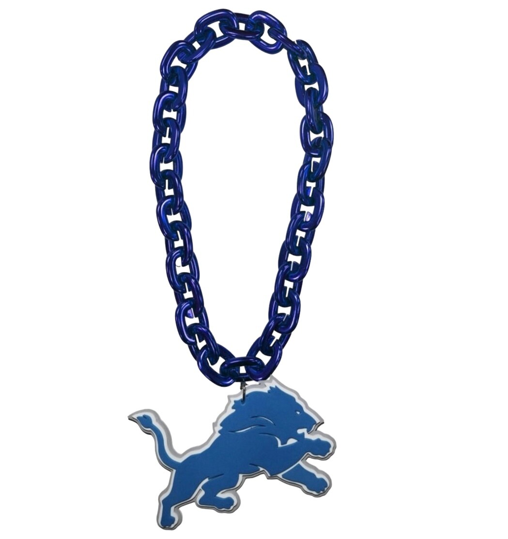 Detroit Lions Touchdown Fan Chain 10 Inch 3D Foam Necklace