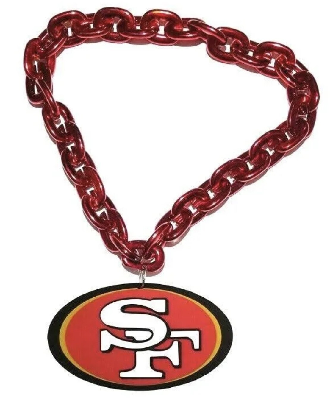 San Francisco 49ers Touchdown Fan Chain 10 Inch 3D Foam Necklace