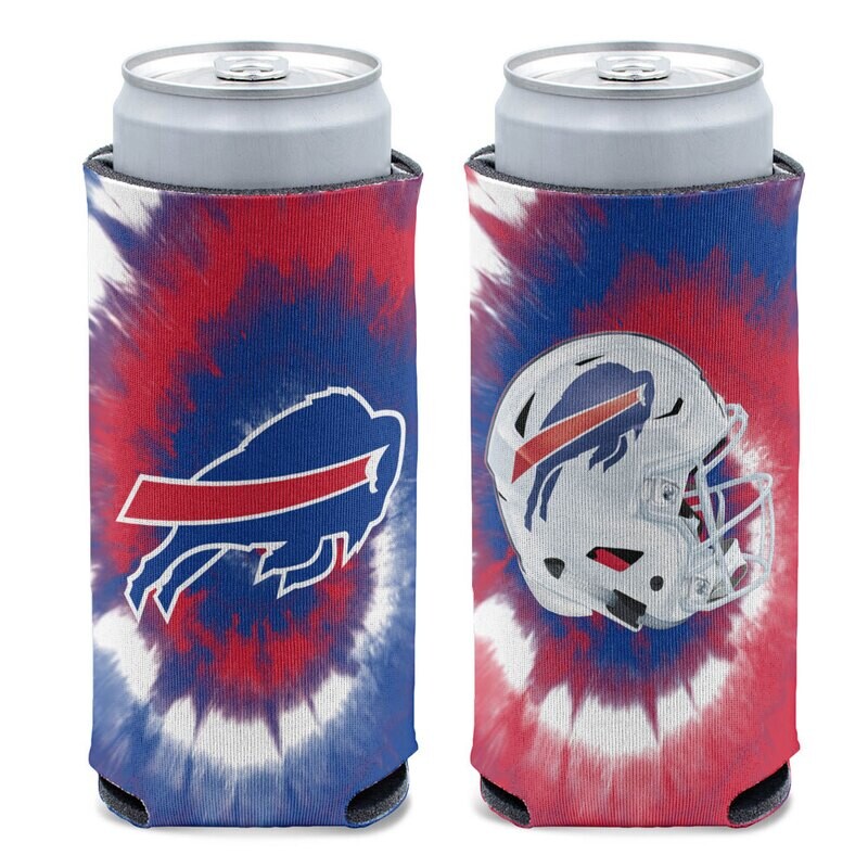 Buffalo Bills Tie Dye 12 Ounce Slim Can Cooler Koozie
