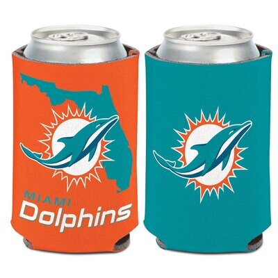 Miami Dolphins State 12 Ounce Can Cooler Koozie